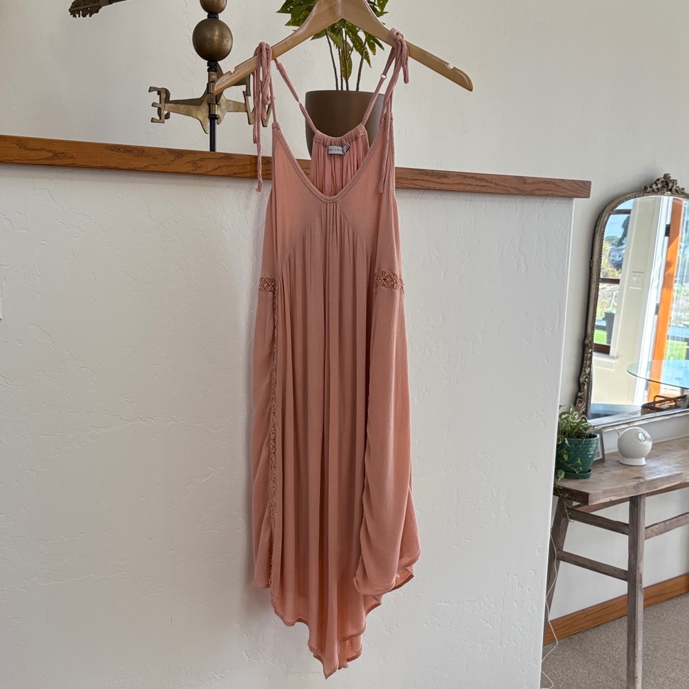 Paper Crane Peach Bohemian Festival Dress